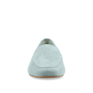 TULLIE SLIP-ON LOAFER FLATS IN FAUX SUEDE - Green