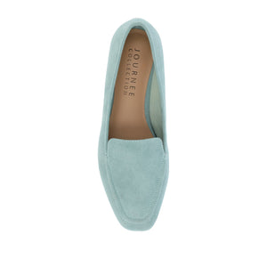 TULLIE SLIP-ON LOAFER FLATS IN FAUX SUEDE - Green