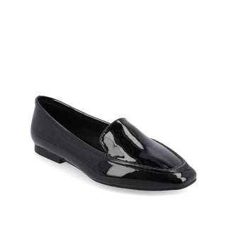 TULLIE FAUX SUEDE SLIP-ON LOAFER FLATS IN WIDE