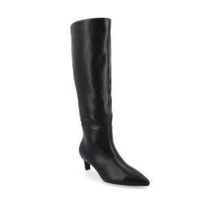 TULLIP KNEE HIGH BOOTS IN FAUX LEATHER