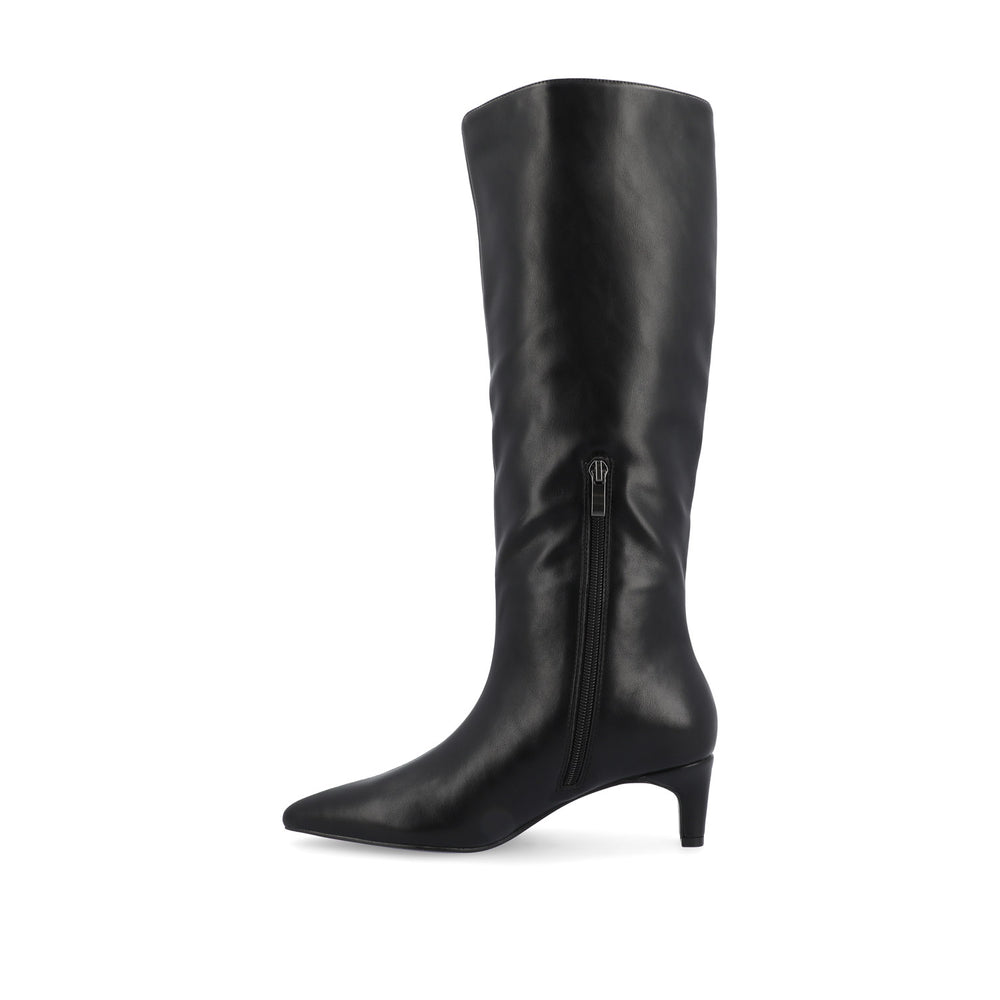 TULLIP KNEE HIGH BOOTS IN FAUX LEATHER