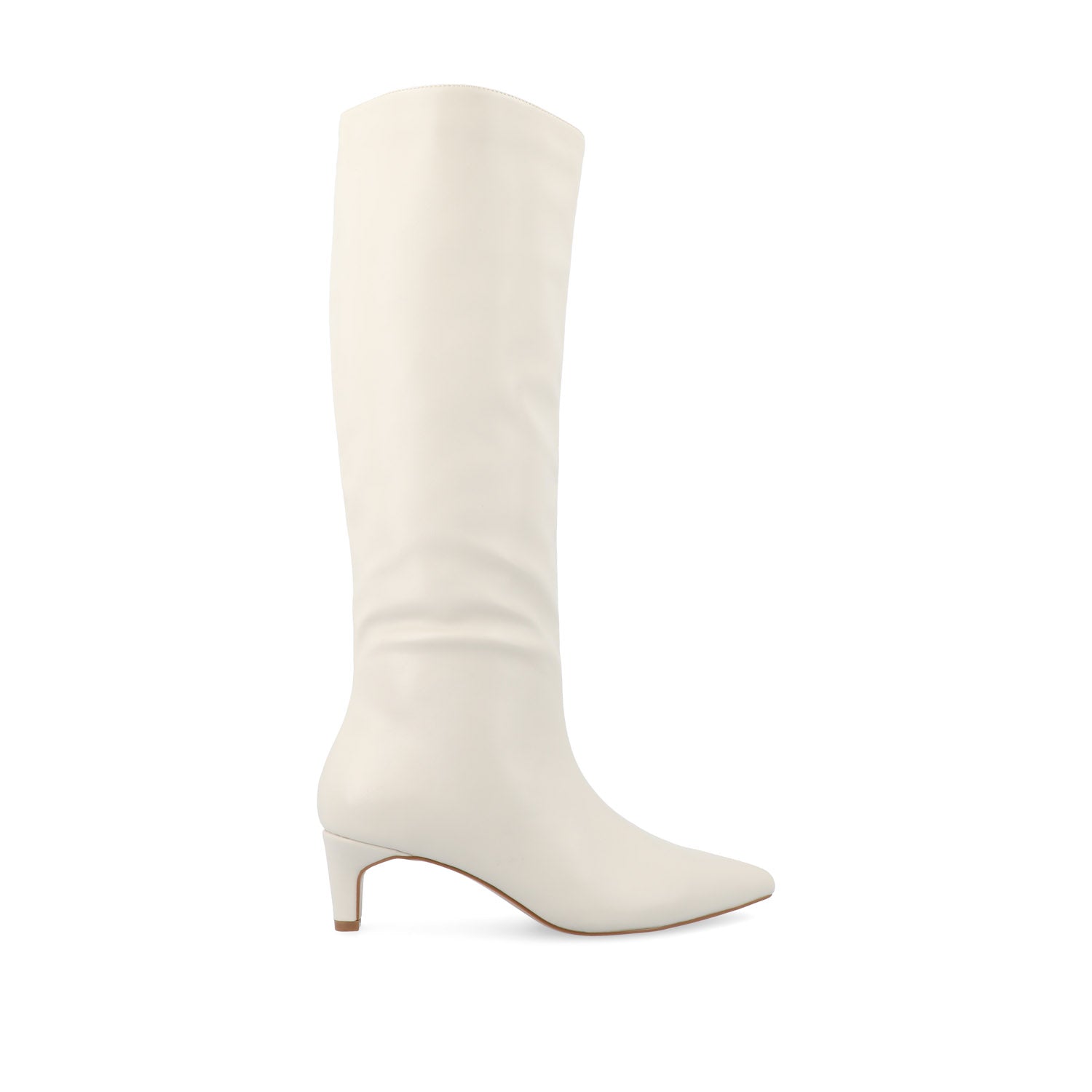 TULLIP BOOTS IN WIDTH & WIDE CALF - Bone PU