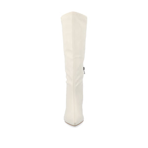 TULLIP KNEE HIGH BOOTS IN FAUX LEATHER