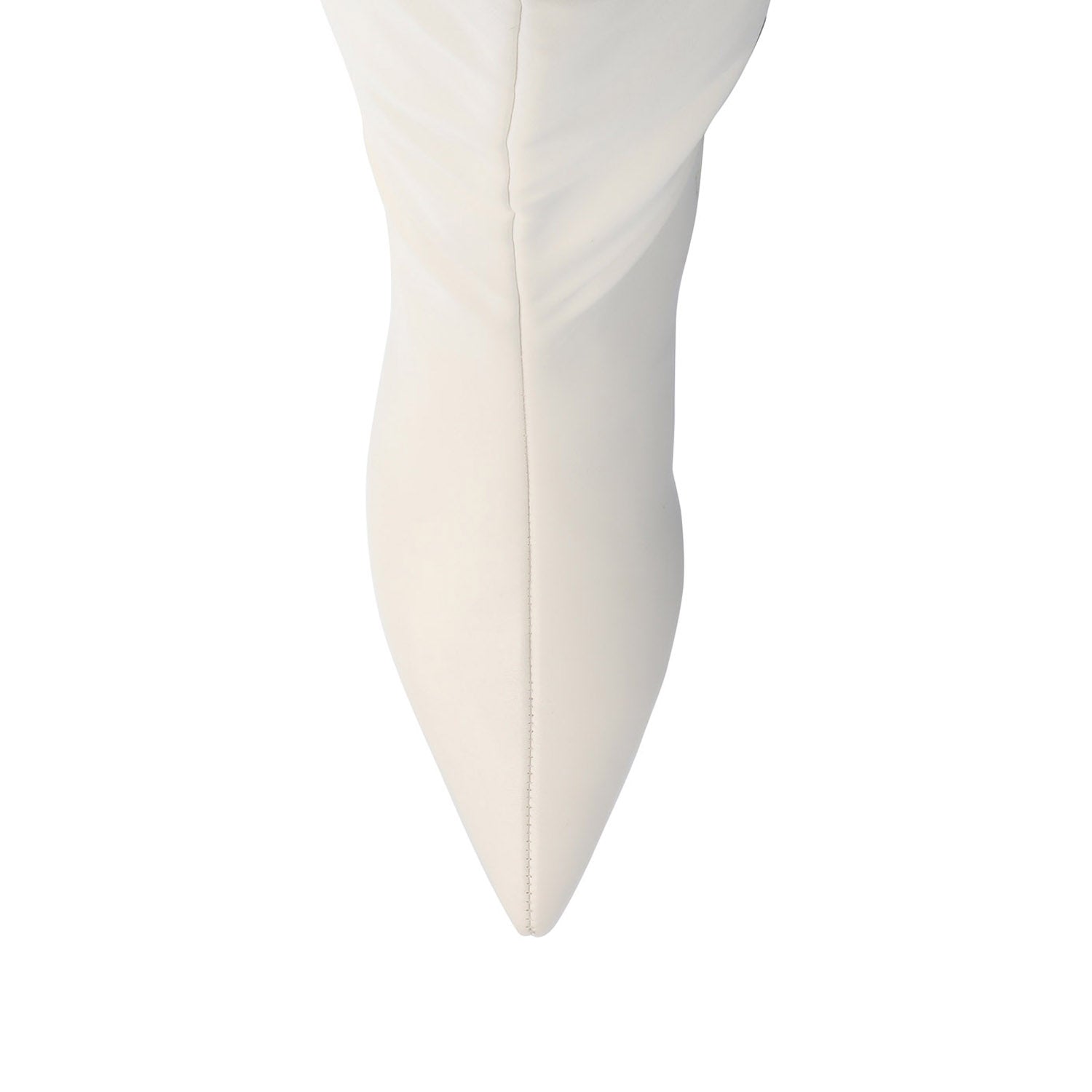 TULLIP KNEE HIGH BOOTS IN VEGAN LEATHER - Bone PU