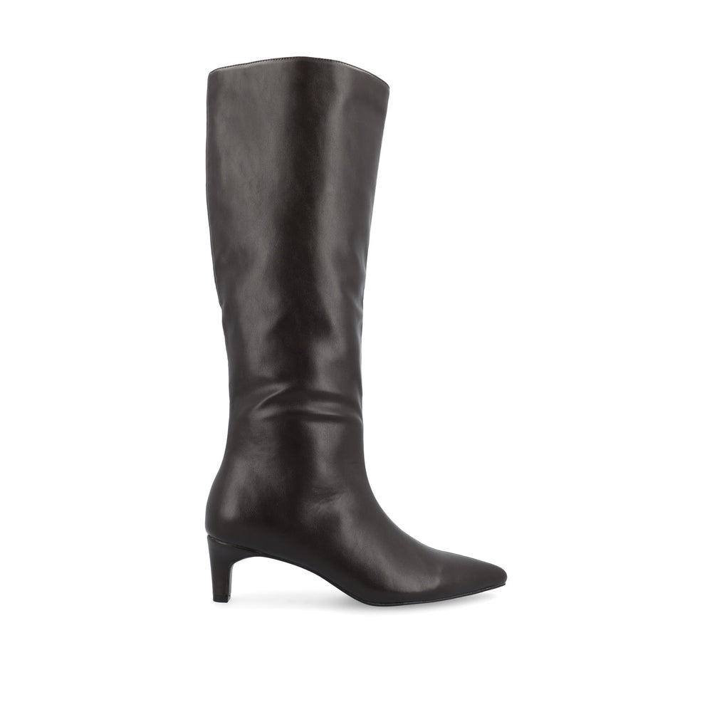 TULLIP KNEE HIGH BOOTS IN FAUX LEATHER