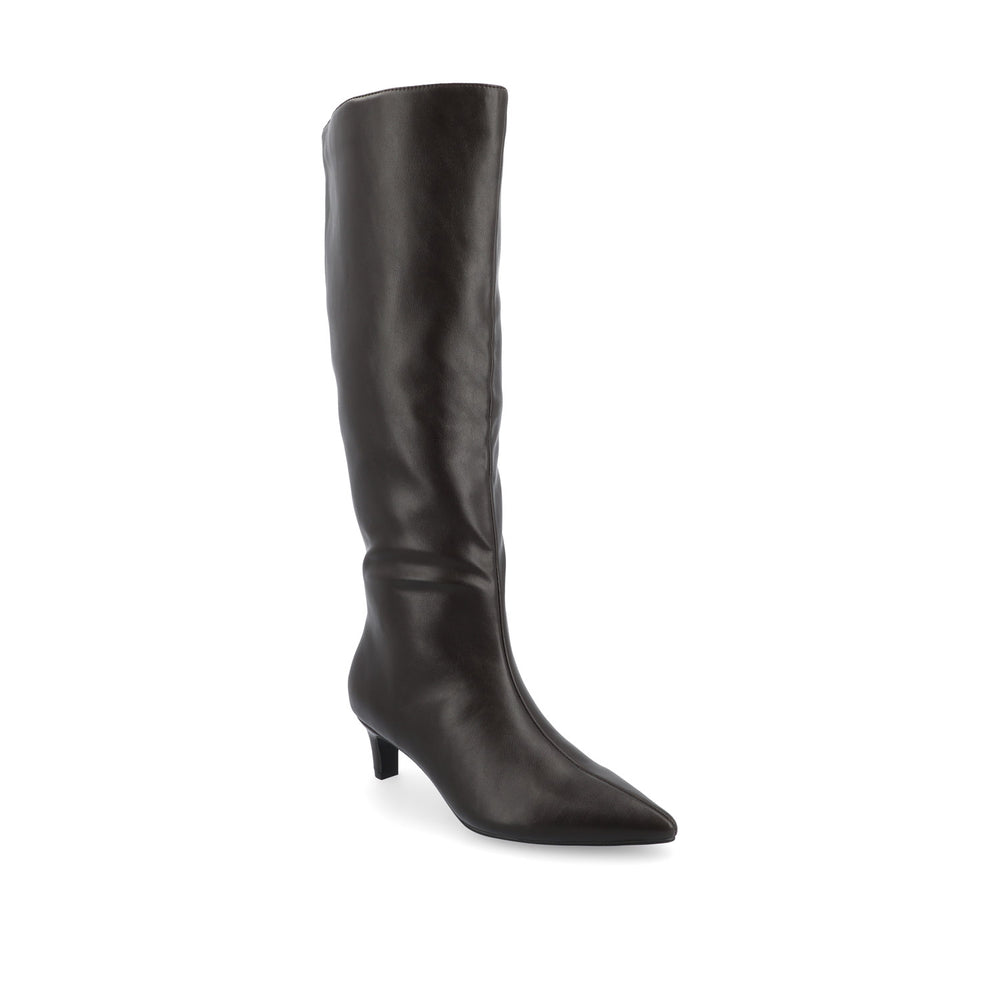 TULLIP KNEE HIGH BOOTS IN FAUX LEATHER