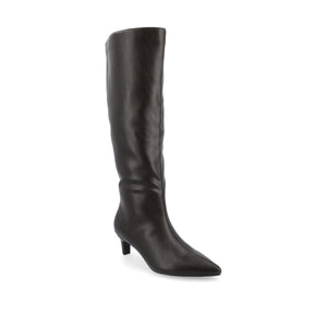 TULLIP BOOTS IN WIDTH & WIDE CALF - Brown PU