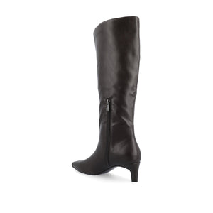 TULLIP BOOTS IN WIDE WIDTH & X-WIDE CALF - Brown PU