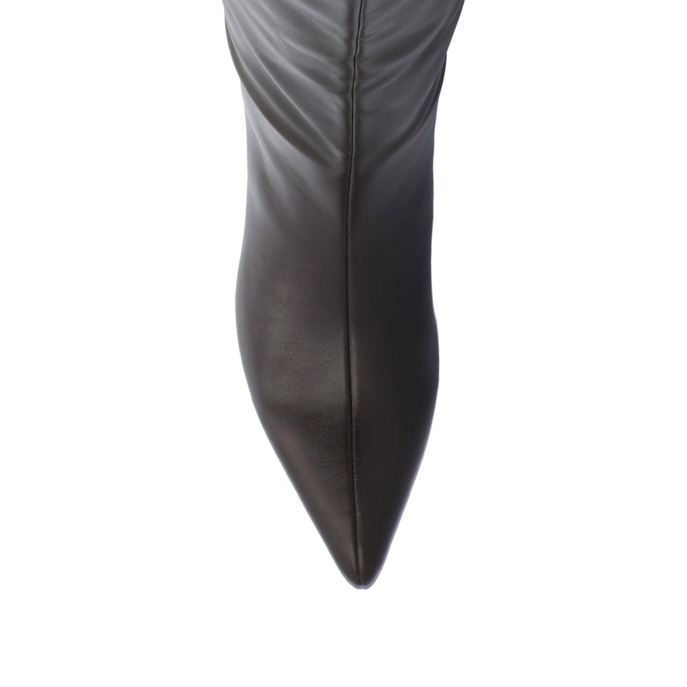 TULLIP KNEE HIGH BOOTS IN FAUX LEATHER