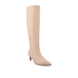 TULLIP KNEE HIGH BOOTS IN FAUX LEATHER