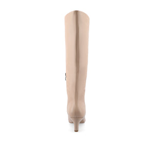 TULLIP KNEE HIGH BOOTS IN FAUX LEATHER