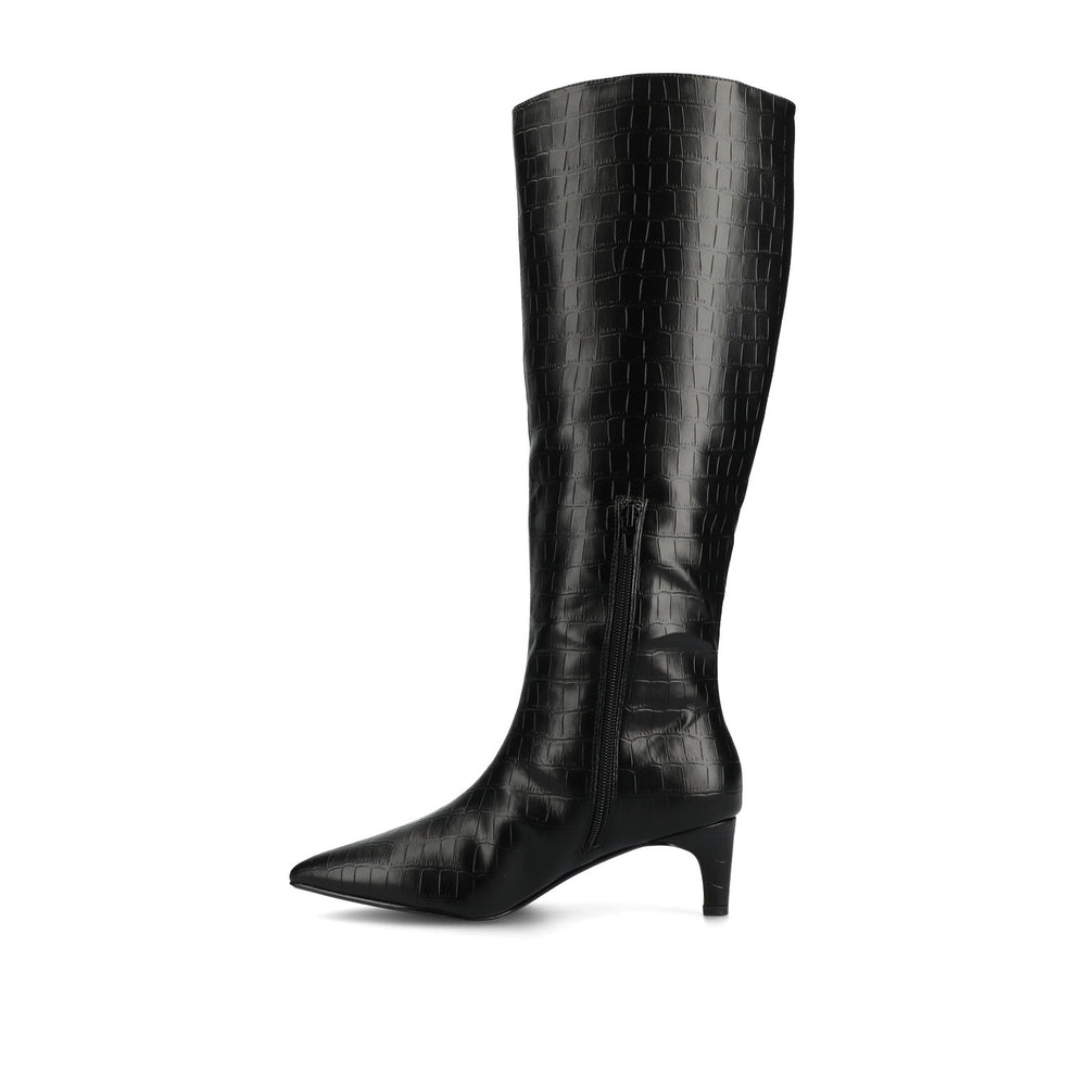 TULLIP KNEE HIGH BOOTS IN FAUX LEATHER