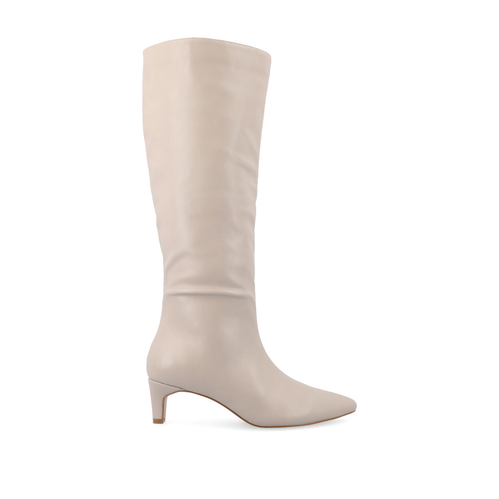 TULLIP KNEE HIGH BOOTS IN FAUX LEATHER