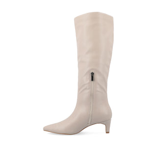 TULLIP KNEE HIGH BOOTS IN FAUX LEATHER