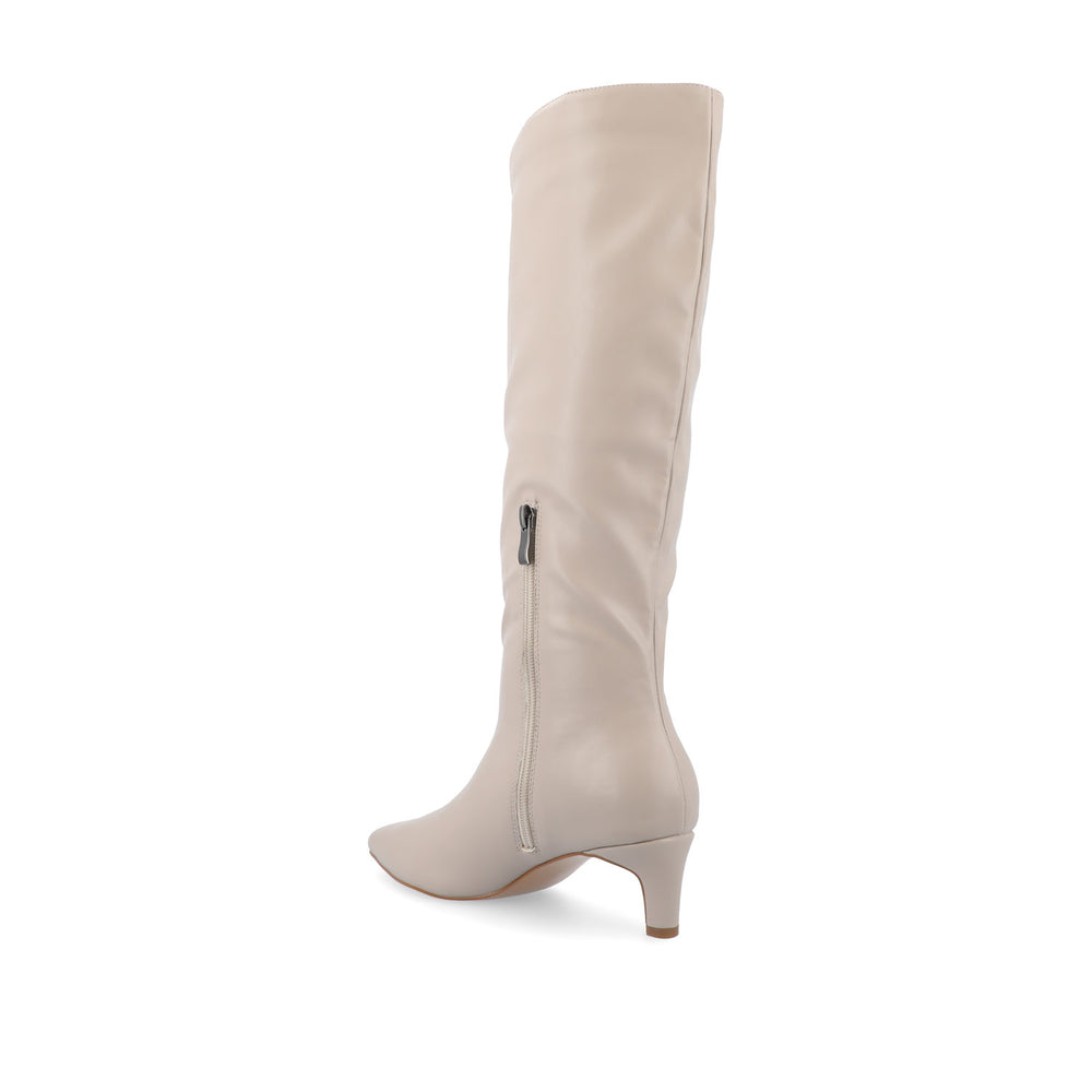 TULLIP KNEE HIGH BOOTS IN FAUX LEATHER