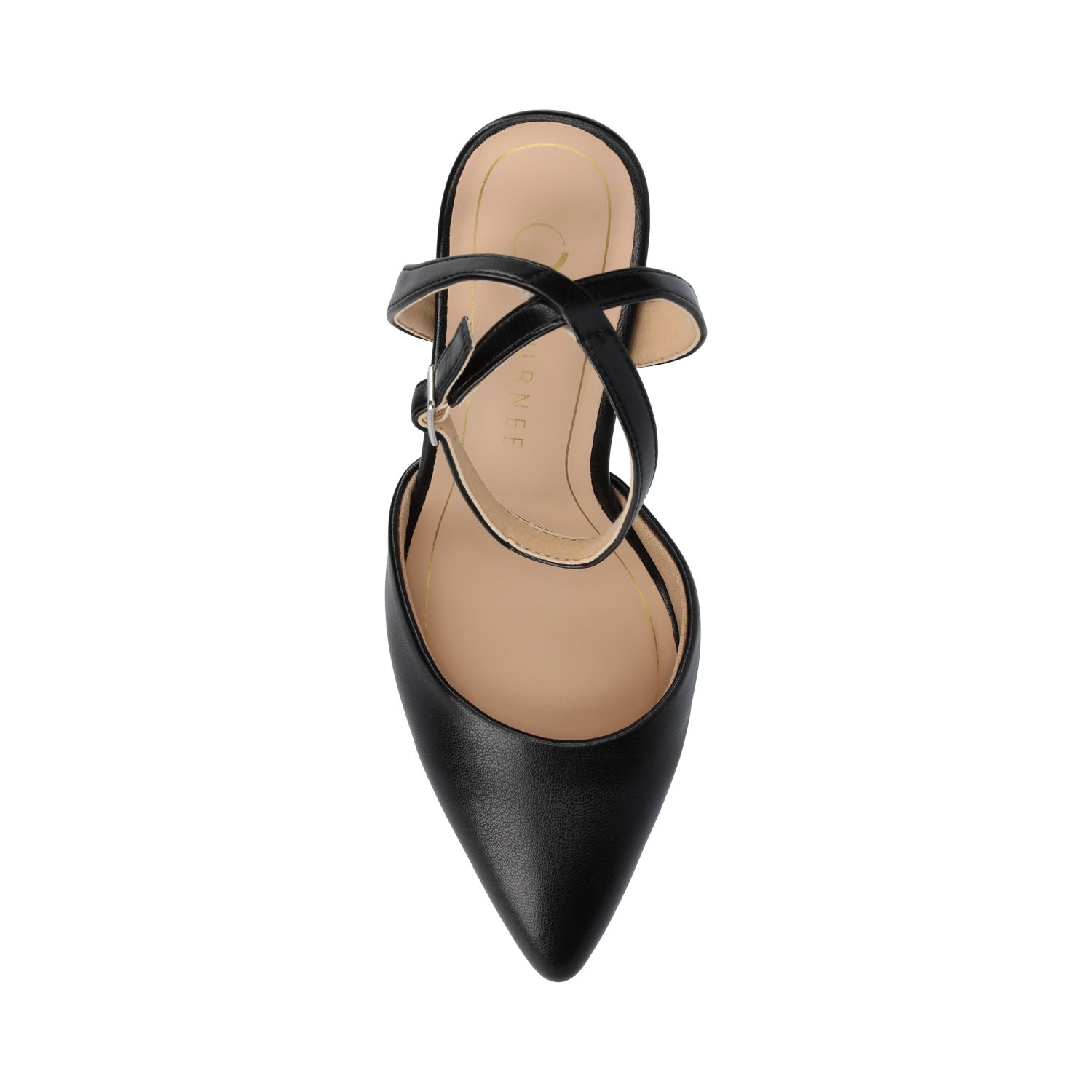 TYYRA BLOCK HEELS IN FAUX SUEDE - Black PU