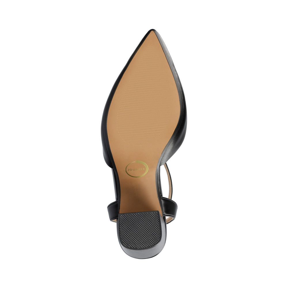 TYYRA BLOCK HEELS IN FAUX SUEDE IN WIDE