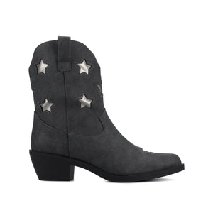 UNDERWOOD WESTERN STAR BOOTIES IN WIDE - Charcoal