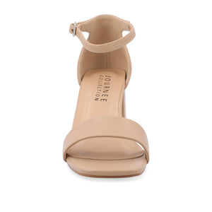 VALENNCIA COOL SHADE STRAPPY HEELS IN NARROW - Almond