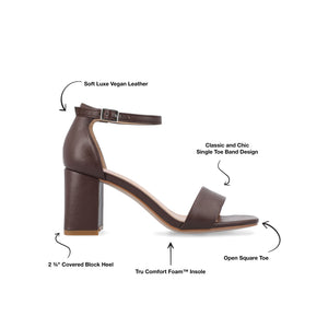 VALENNCIA COOL SHADE STRAPPY HEEL IN WIDE - Mahogany