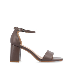 VALENNCIA WARM SHADE STRAPPY HEELS IN NARROW - Truffle