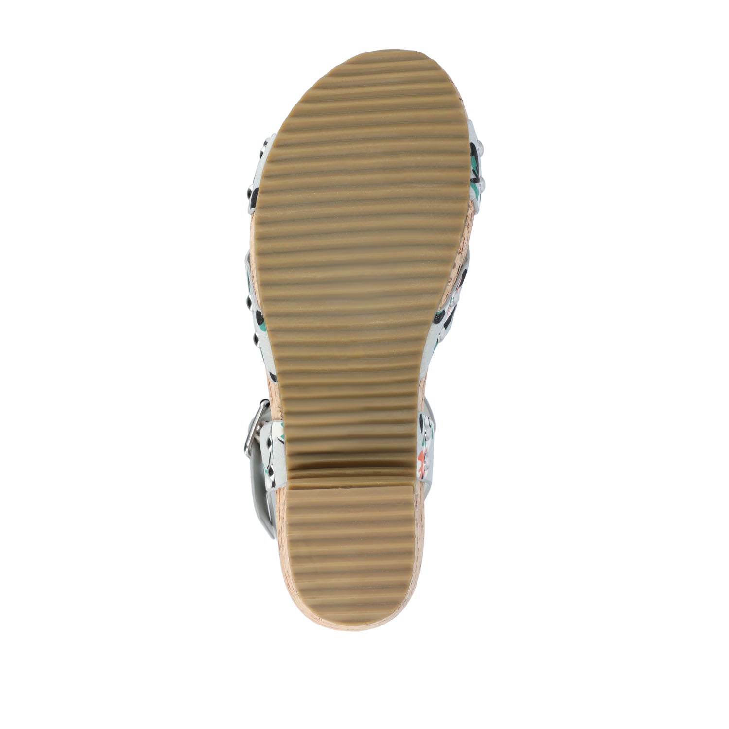 VALENTINA HEELED SANDALS IN VEGAN LEATHER - Grey Floral PU