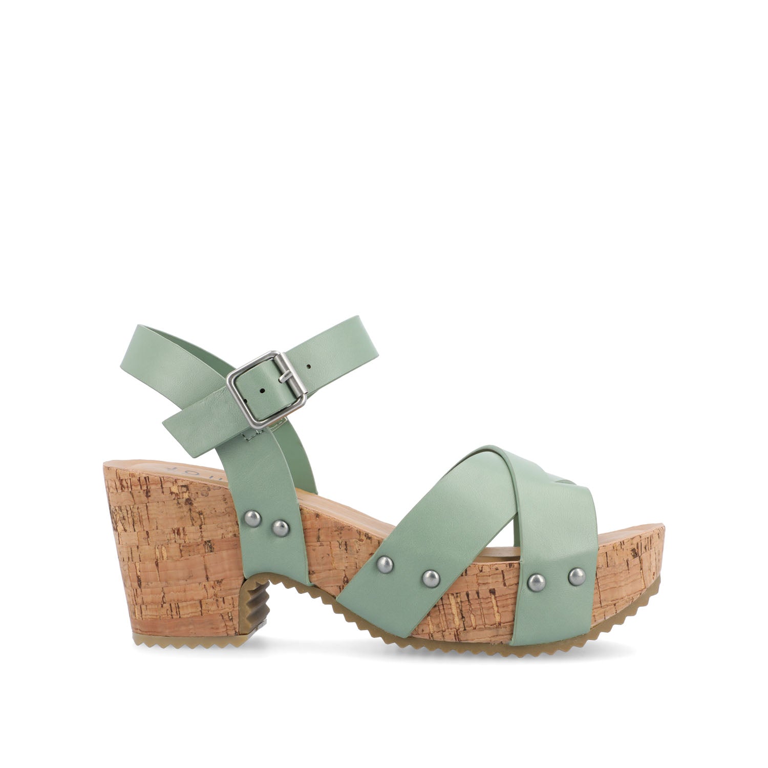 VALENTINA HEELED SANDALS IN VEGAN LEATHER - Green