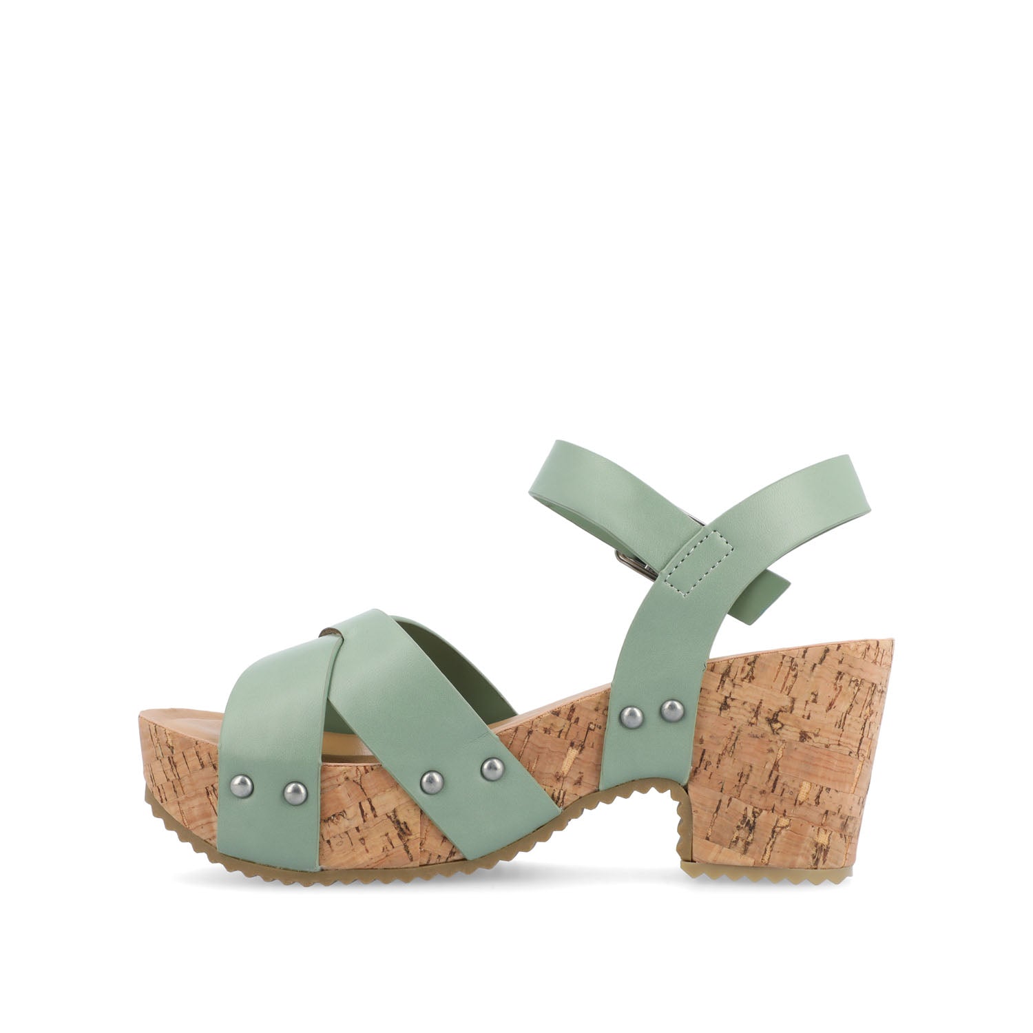 VALENTINA HEELED SANDALS IN VEGAN LEATHER - Green