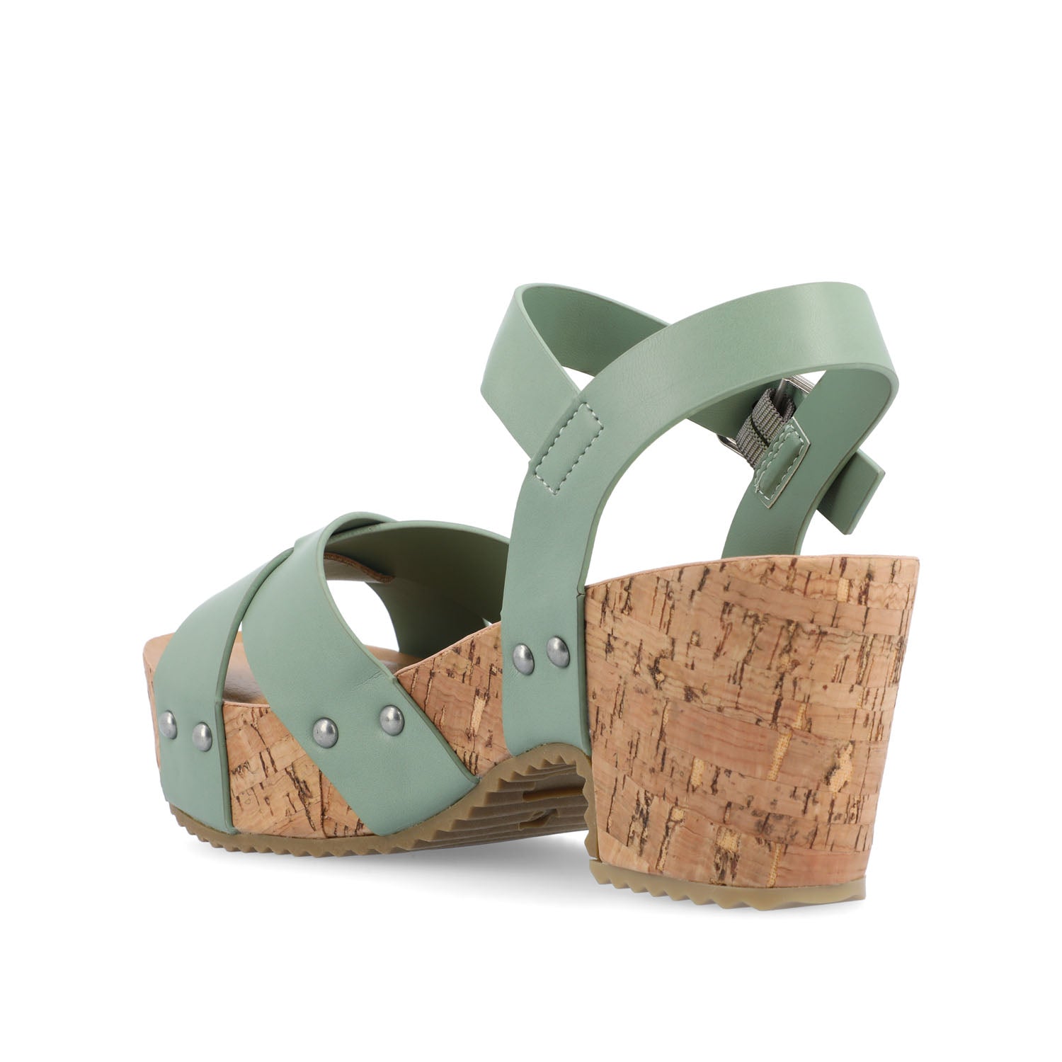 VALENTINA HEELED SANDALS IN VEGAN LEATHER - Green