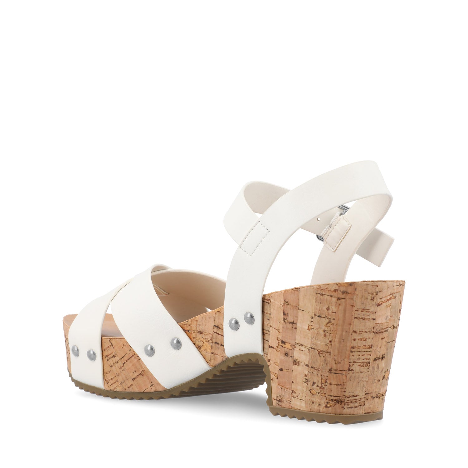 VALENTINA HEELED SANDALS IN VEGAN LEATHER - White
