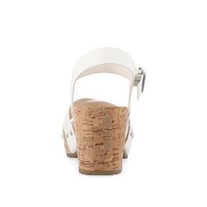 VALENTINA HEELED SANDALS IN VEGAN LEATHER - White