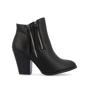 VALLY ZIP-UP WESTERN BOOTIES IN WIDE - Black
