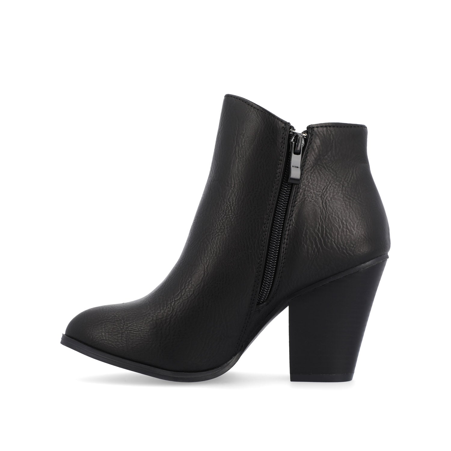 VALLY ZIP-UP BOOTIES IN FAUX LEATHER