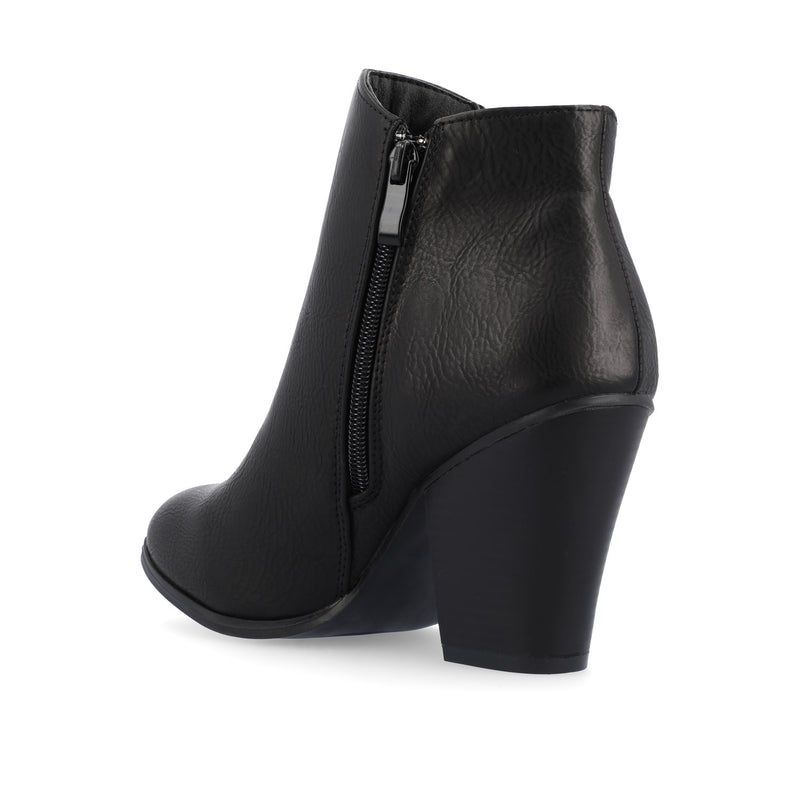 VALLY ZIP-UP BOOTIES IN FAUX LEATHER