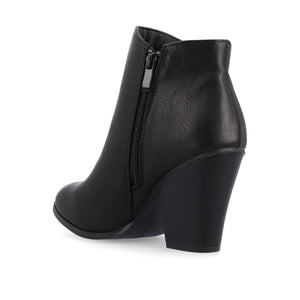VALLY ZIP-UP WESTERN BOOTIES IN VEGAN LEATHER - Black