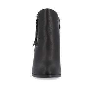 VALLY ZIP-UP WESTERN BOOTIES IN WIDE - Black