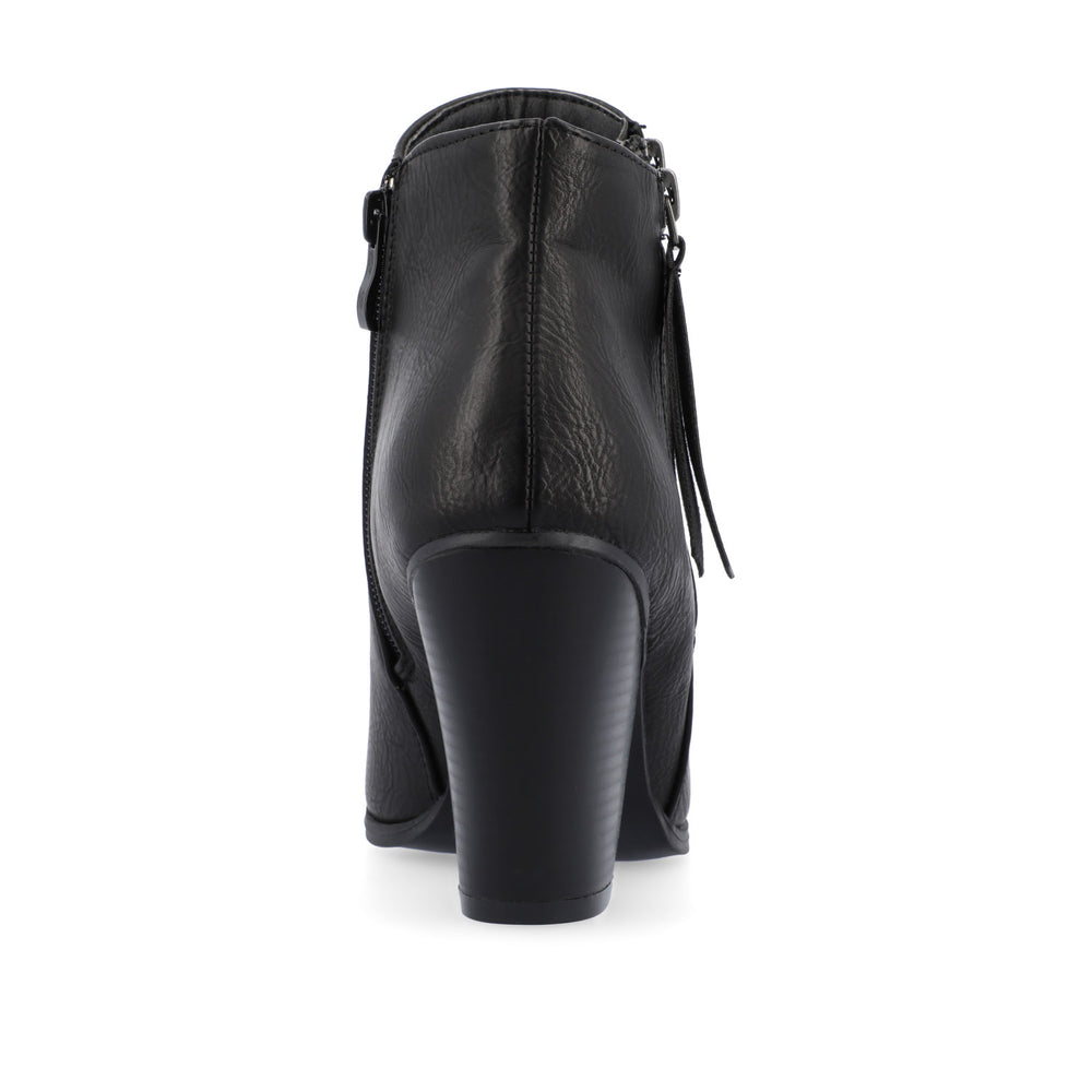 VALLY ZIP-UP BOOTIES IN FAUX LEATHER