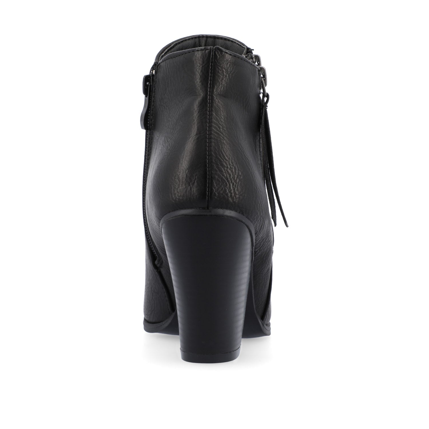 VALLY ZIP-UP WESTERN BOOTIES IN WIDE - Black