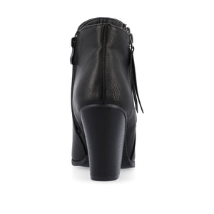 VALLY ZIP-UP WESTERN BOOTIES IN VEGAN LEATHER - Black