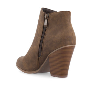 VALLY ZIP-UP WESTERN BOOTIES IN WIDE - Brown