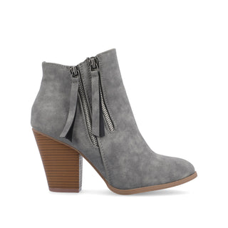 VALLY ZIP-UP BOOTIES IN FAUX LEATHER