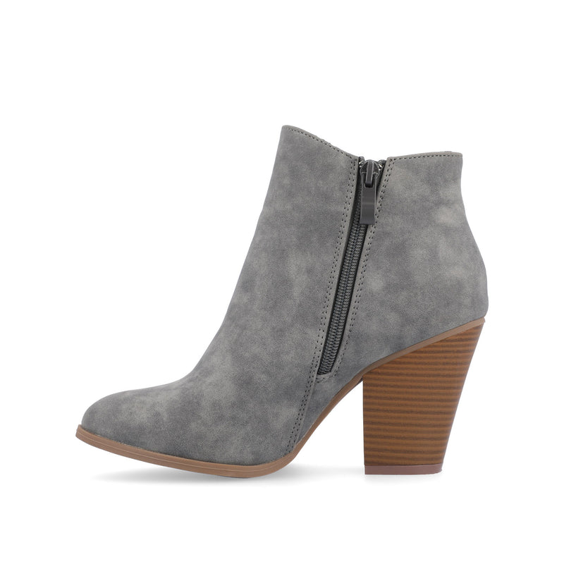 VALLY ZIP-UP BOOTIES IN FAUX LEATHER