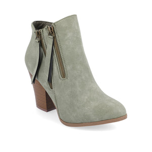 VALLY ZIP-UP WESTERN BOOTIES IN WIDE - Olive