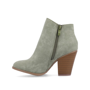 VALLY ZIP-UP WESTERN BOOTIES IN WIDE - Olive