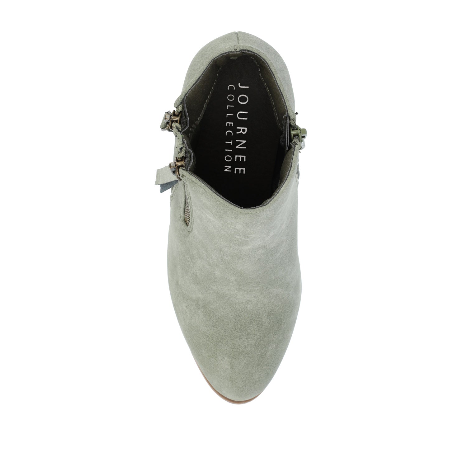 VALLY ZIP-UP WESTERN BOOTIES IN WIDE - Olive