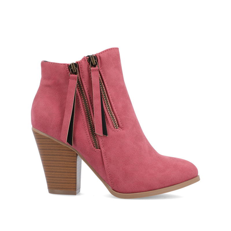 VALLY ZIP-UP BOOTIES IN FAUX LEATHER