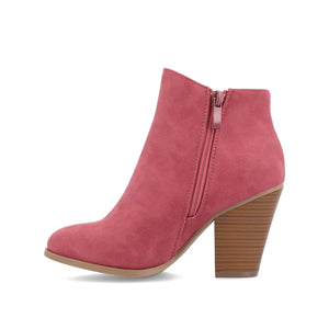 VALLY ZIP-UP WESTERN BOOTIES IN WIDE - Wine