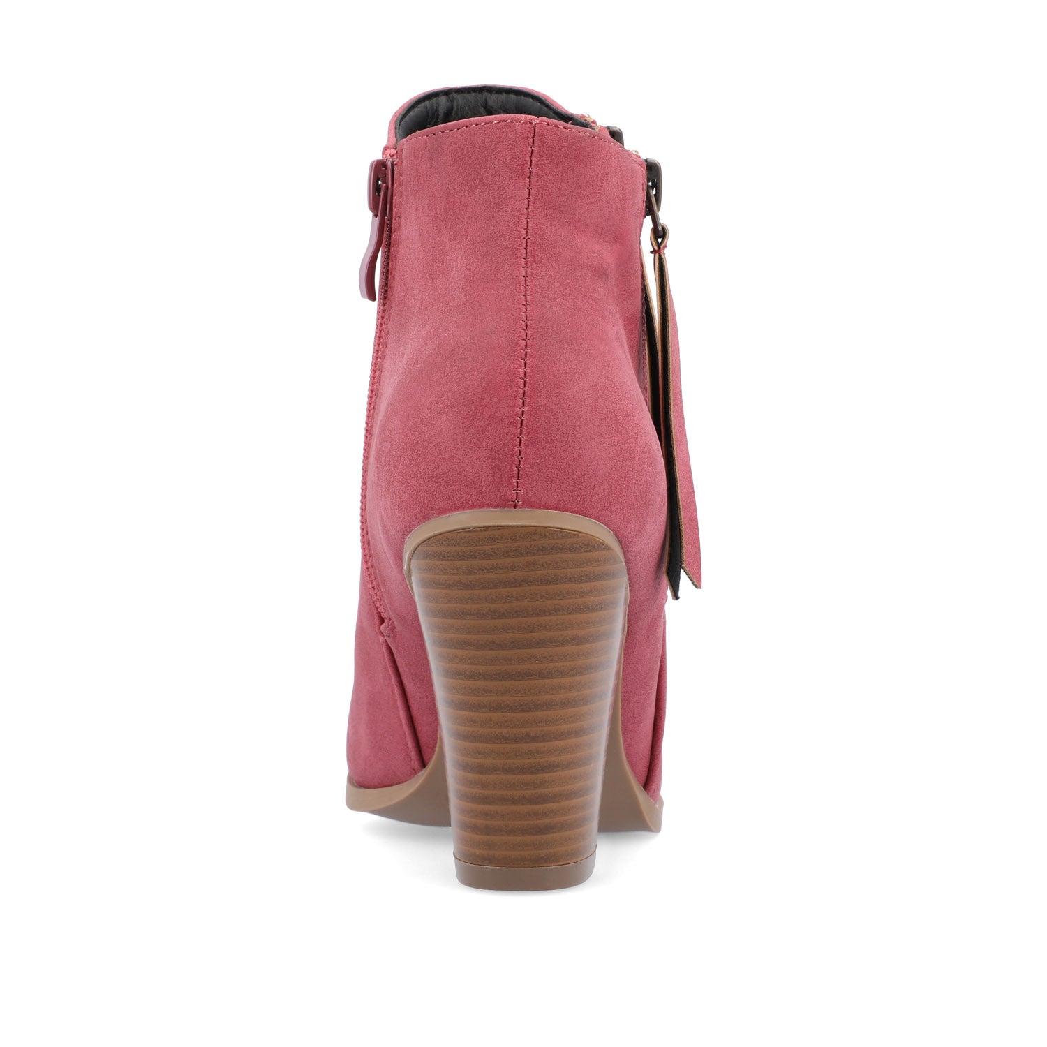 VALLY ZIP-UP WESTERN BOOTIES IN WIDE - Wine