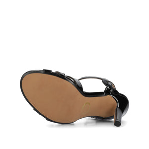 VALRY T-STRAP STILETTO DRESS SANDAL IN WIDE - Black Patent