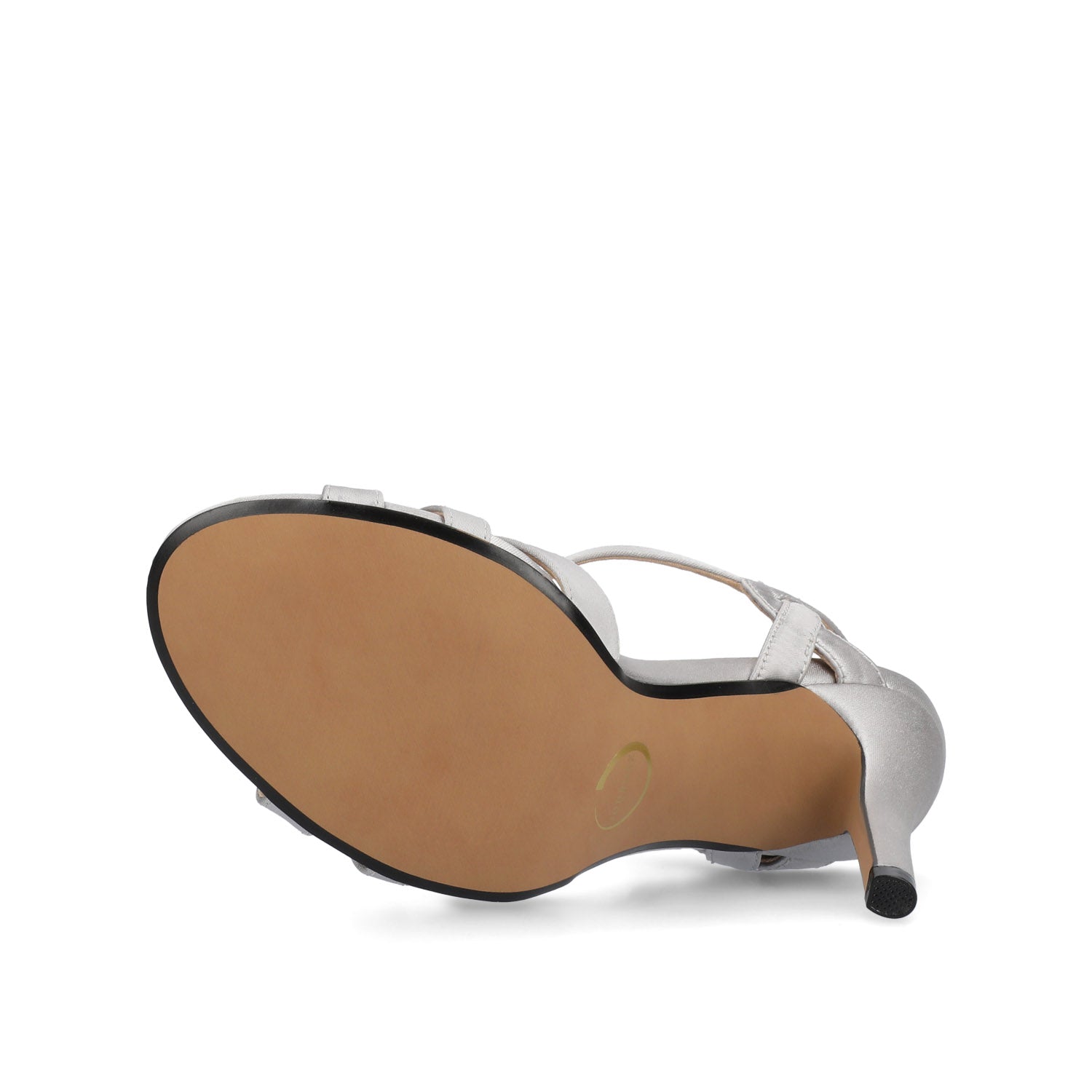 VALRY T-STRAP STILETTO DRESS SANDAL IN WIDE - Silver Satin